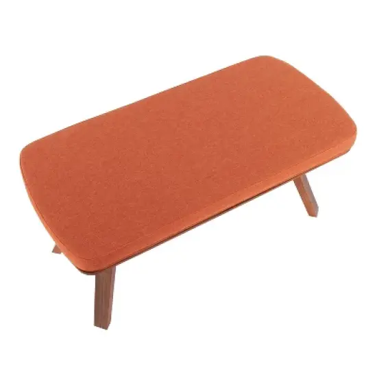 42" Folia Bench Polyester/Wood Walnut/Orange - LumiSource image {4}