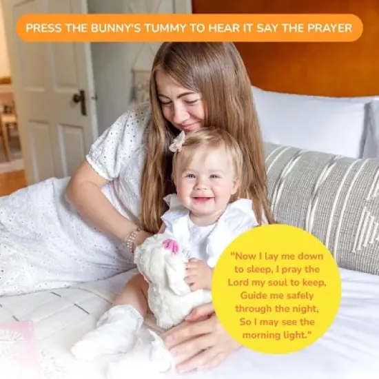 Tickle & Main Everybunny Prays, Baby and Toddler Gift Set with Praying Musical Bunny and Book in Box - Girls, Pink, 7 Inches image {4}