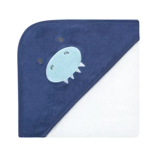 Hudson Baby Infant Boy Animal Hooded Towel 3pk and 15 Washcloths, Dinosaur, One Size image {4}