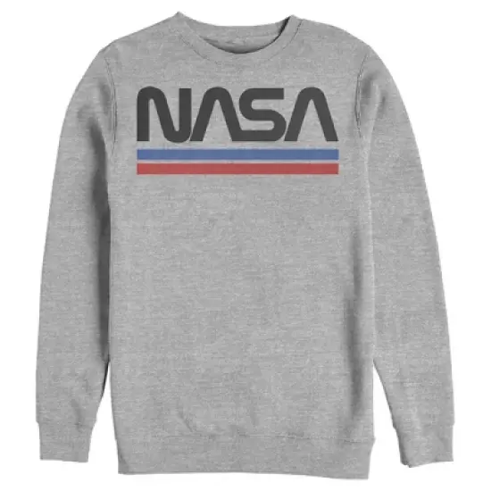 Men's NASA Stripe Minimal Logo Vintage Sweatshirt image {2}