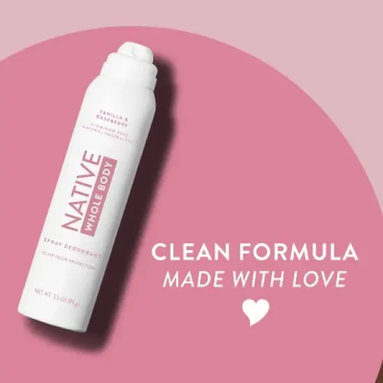 Native Whole Body Deodorant Spray - Vanilla & Raspberry - 3.5oz image {4}