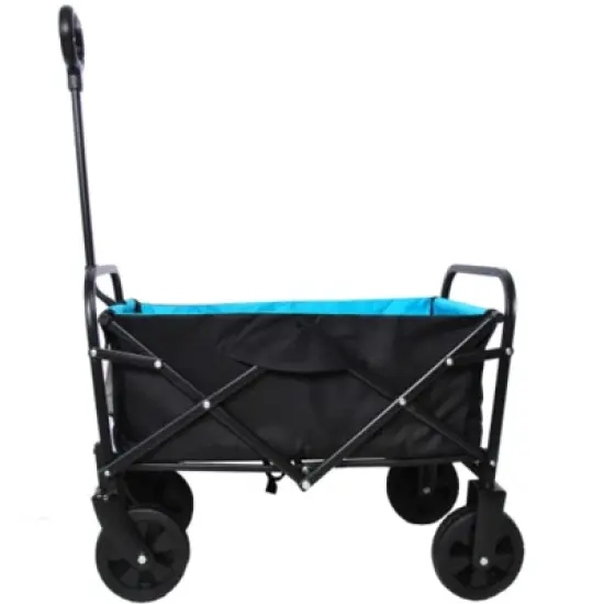 RISOKEYS Foldable Wagon Cart,with - Heavy-Duty Steel Frame & 600D Polyester,Folding Design for Beach, Camping,Groceries image {11}