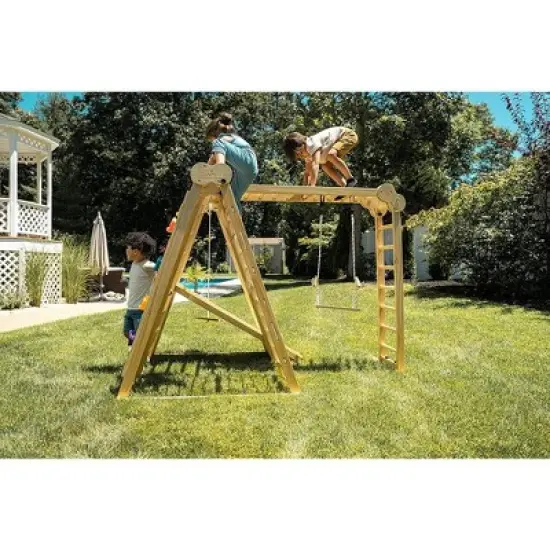 Avenlur Chestnut Foldable Indoor Playground Jungle Gym 7-in-1 Playset image {5}