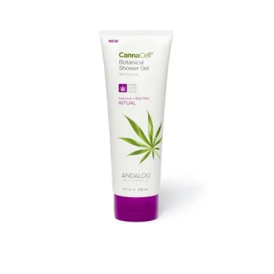 Andalou Naturals CannaCell Patchouli and Basil Mint Botanical Shower Gel - 8 fz image {5}