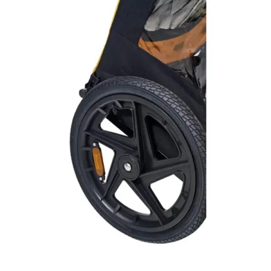 Foldable Dog Bike Trailers, Pet Bike Trailer With 16 Inch Wheels, Up To 88 Pounds Capacity, Internal Leash, Non-Slip Floor Mesh Dog Bike Trailer image {8}