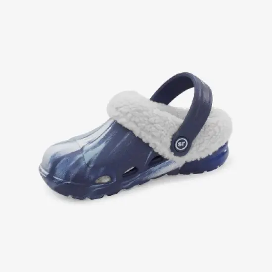 Stride Rite 360 Bray Kid's Machine Washable Lined Light-Up Slip-On Clog | 4 | Blue Swirl image {7}