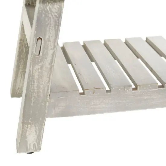 Rustic Wood Bench Black - Olivia & May image {3}