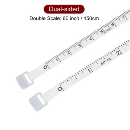 Unique Bargains Soft Dual Sided Heart Design Tape Rulers and Measuring Tools 60 Inch/1.5m image {3}