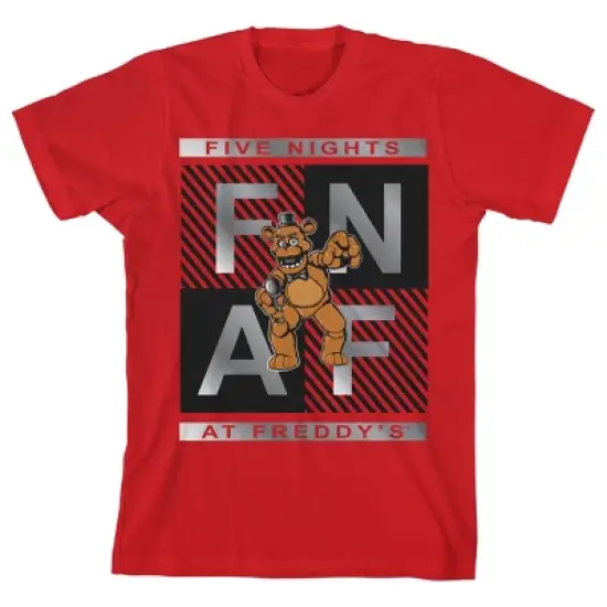 Five Nights at Freddy's Freddy Fazbear Boy's Red T-shirt image {2}