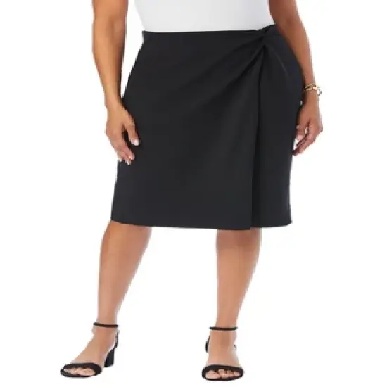Jessica London Women&rsquo;s Plus Size Side Knot Crepe Skirt image {2}