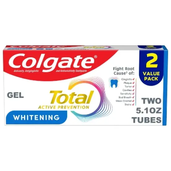 Colgate Total Whitening Toothpaste Gel - Mint - 5.1oz image {12}