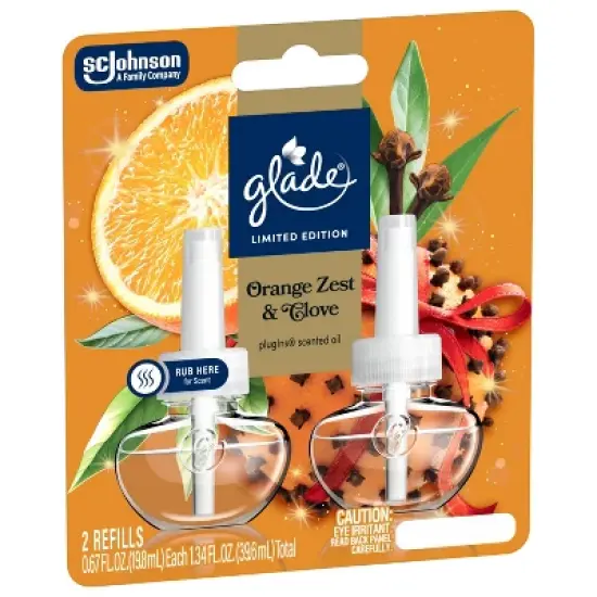 Glade PlugIns Scented Oil Air Freshener Refills - Orange Zest & Clove - 1.34oz/2ct image {10}
