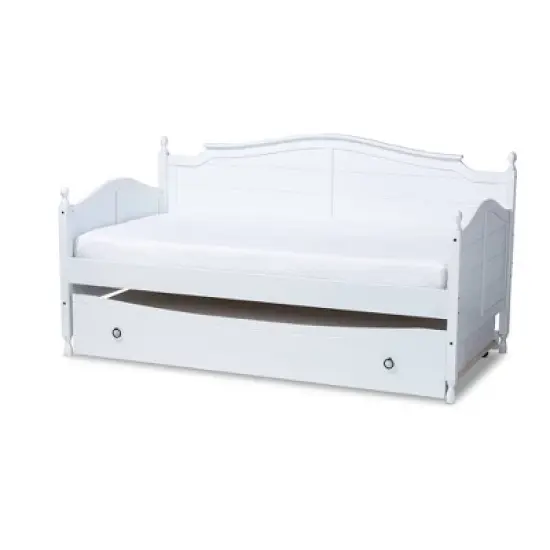 Twin Mara Wood Daybed with Trundle - Baxton Studio image {13}