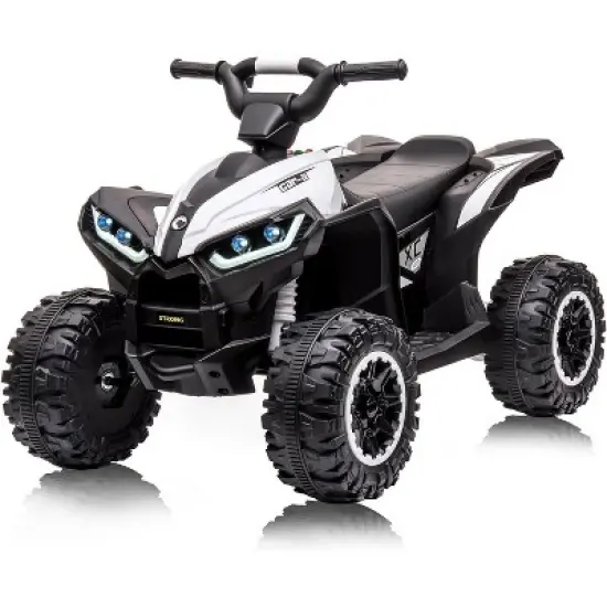 12V Ride On ATV for Kids Electric Four Wheeler for Toddlers Ages 3-8, Battery Powered Quad with Remote Control, LED Lights, Music, High/Low Speed, USB image {9}