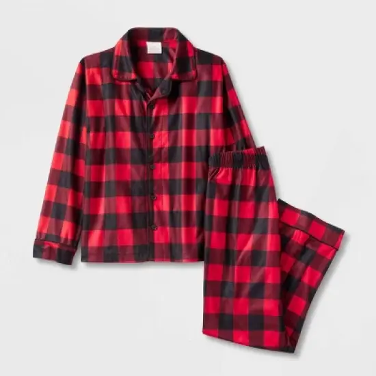 Kids' Buffalo Check Matching Family Pajama Set - Wondershop&trade; Red image {1}