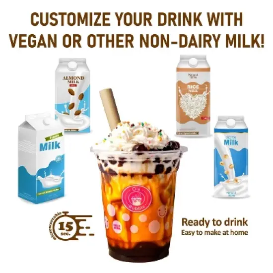 O's Bubble Instant Marbling Boba Party Kit-Brown Sugar, Matcha, Taro 6P - 12.9oz image {3}