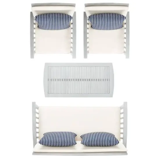 Rocklin 4pc Living Set - Gray/Beige/Navy - Safavieh image {6}