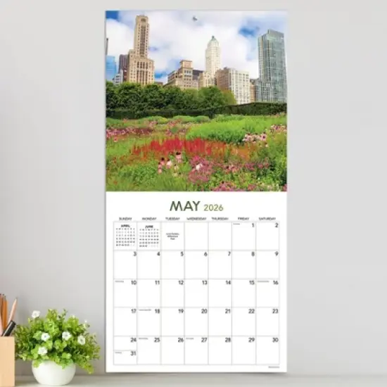 TF Publishing 13.5"x14.5" 2026 Chicago Wall Calendar image {2}