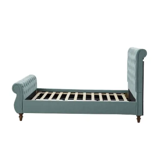 Deirdre Upholstered High-end beds  Lighted Sleigh Platform Bed with Headboard and Footboard | ARTFUL LIVING DESIGN image {7}