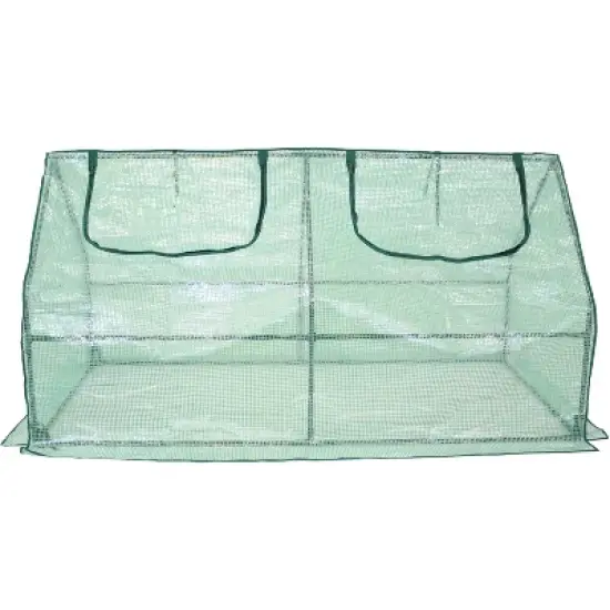 Sunnydaze Outdoor Portable Plant Shelter Mini Greenhouse with Double Zipper Doors and Cover - Green image {9}