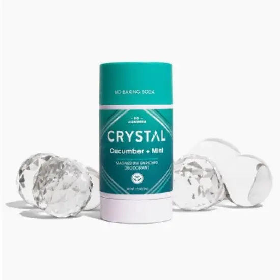 Crystal Magnesium Enriched Solid Deodorant Cucumber + Mint - 2.5oz image {2}