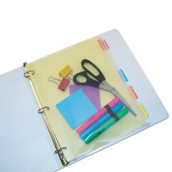 Angler's Zip-All Ring Binder Pocket, 8.5 x 11, Clear image {3}