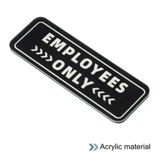 Unique Bargains Acrylic Self-Adhesive Decor Store Business Employee Only Sign image {2}