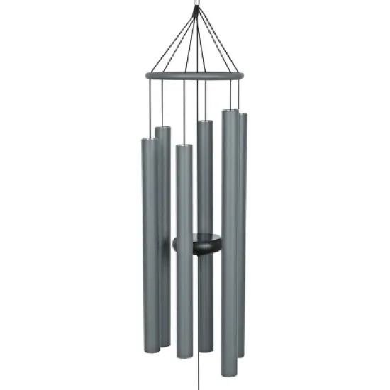 Alpine Corporation 39" Gray Tuned Aluminum Wind Chime: No Assembly, Outdoor Garden Decor, 1-Year Warranty image {1}