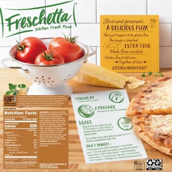 Freschetta Four Cheese Medley Gluten Free Thin Crust Frozen Pizza - 17.5oz image {3}