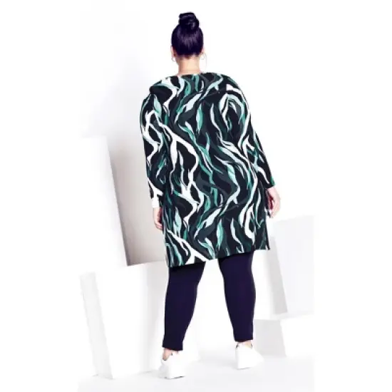 Women's Plus Size Ava Hacci Tunic - sapphire zebra | ZIM & ZOE image {1}