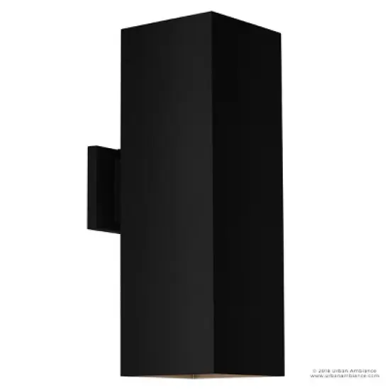 Urban Ambiance Luxury Minimalist Outdoor Wall Light,  18"H x 6"W,  Midnight Black Finish, UHP1112 image {5}