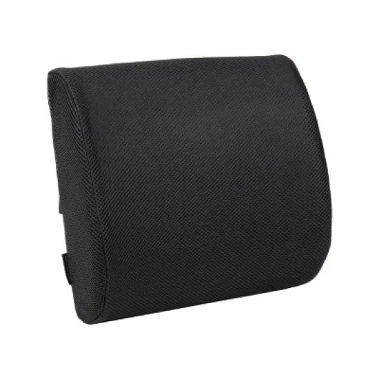 Mind Reader Memory Foam Lumbar Support Back Cushion: Ergonomic Chair & Car Back Support Pillow, Black image {7}