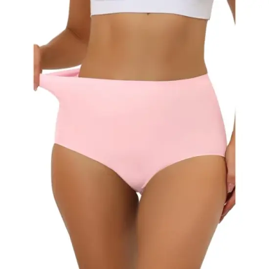 Allegra K Women's Elastic High-Waisted Unlined Breathable No-Show Hipster Underwear image {8}