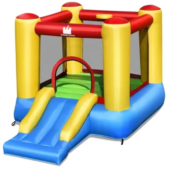 Costway Inflatable Bouncer Kids Slide Bounce House for Indoor Outdoor without Blower image {7}