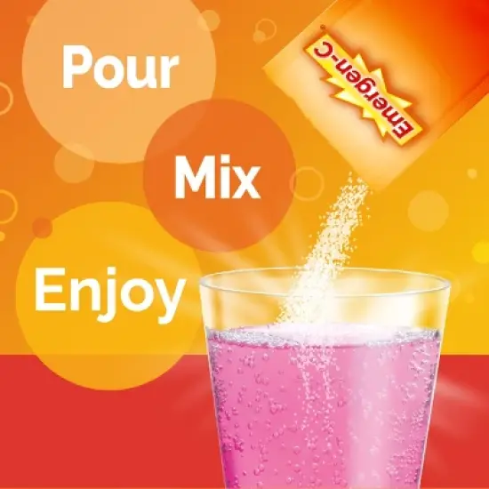 Emergen-C Vitamin C Dietary Supplement Drink Mix Powder - Raspberry - 30ct image {4}