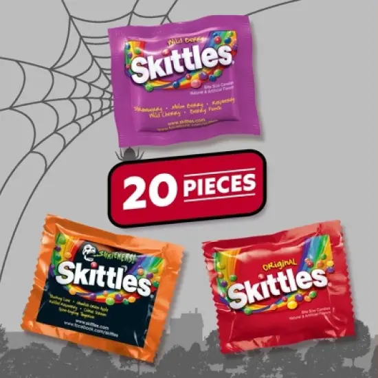 Skittles Original, Wild Berry & Shriekers Fun Size Chewy Halloween Candy - 10.53oz image {3}