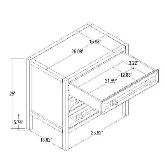 Springville 3 Drawer Nightstand White - Threshold&trade; designed with Studio McGee image {6}
