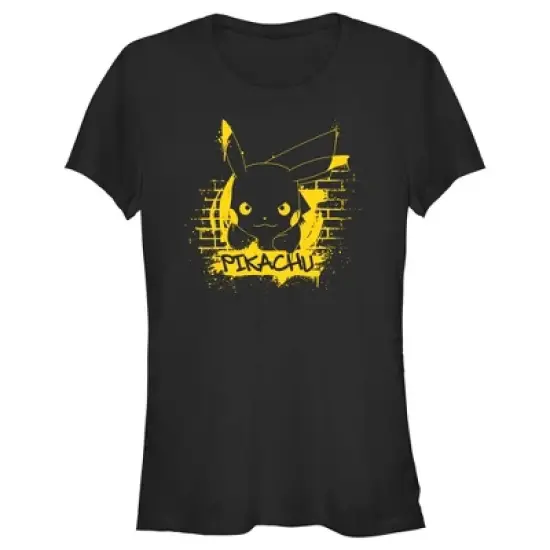 Junior's Pokemon Pikachu Mural T-Shirt image {3}
