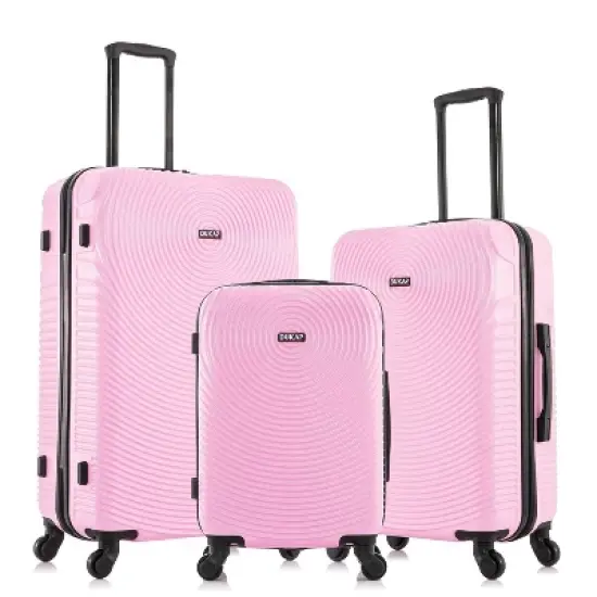 DUKAP Inception Lightweight Hardside Checked Spinner Luggage Set 3pc image {9}