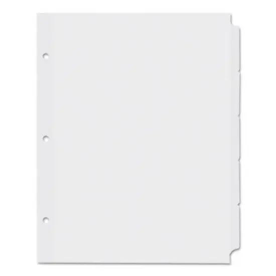 Universal Self-Tab Index Dividers, 5-Tab, 11 x 8.5, White, 36 Sets image {5}