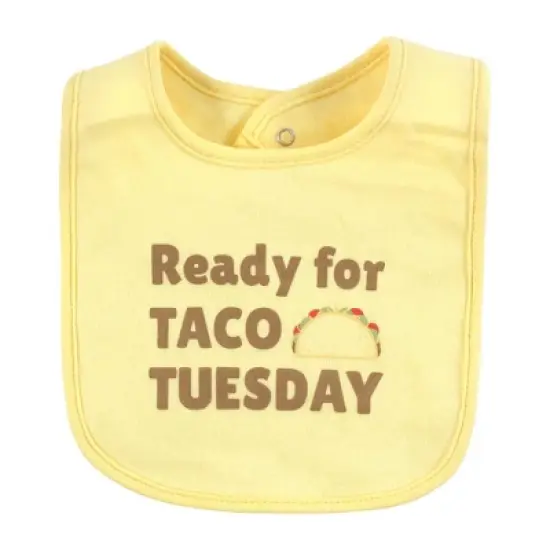 Hudson Baby Infant Boy Cotton Bibs, Taco Tuesday, One Size image {4}