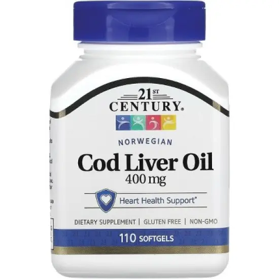 21st Century Norwegian Cod Liver Oil 400 mg 110 Softgels image {4}