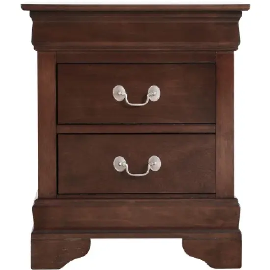 Passion Furniture Louis Philippe 2-Drawer Nightstand (24 in. H X 21 in. W X 16 in. D) image {10}