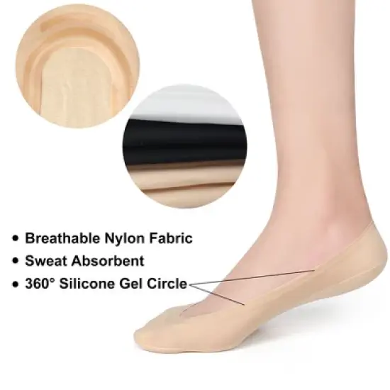 LotFancy 5 Pairs No Show Socks for Women Female, Hidden Low Cut Liner Socks, US Women Size 6-8.5 image {4}