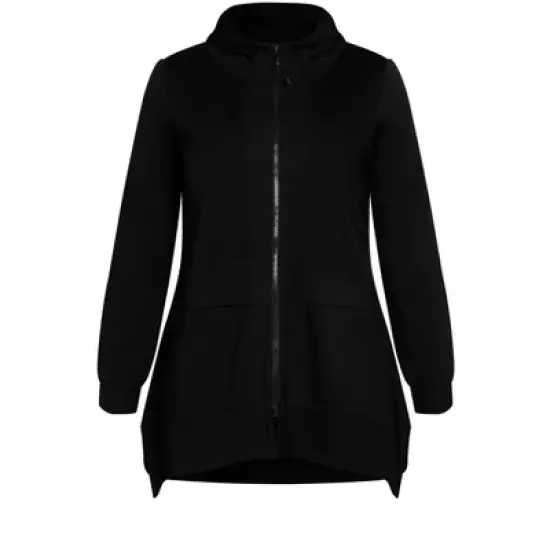Women's Plus Size Timeout Bamboo Jacket - black | Amber & Vanilla image {2}