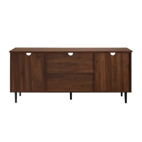 Modern Wood and Glass Door Console TV Stand for TVs up to 65" - Saracina Home image {3}