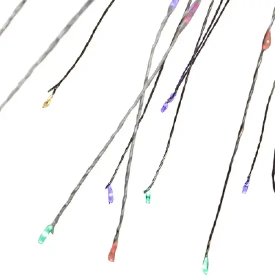 Northlight 20" LED Lighted Firework Silver Branch Christmas Decoration - Multi-Color Lights image {4}