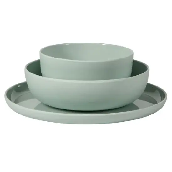 Gibson Home Candy Skies 12 Piece Wheat Straw Melamine Dinnerware Set image {5}