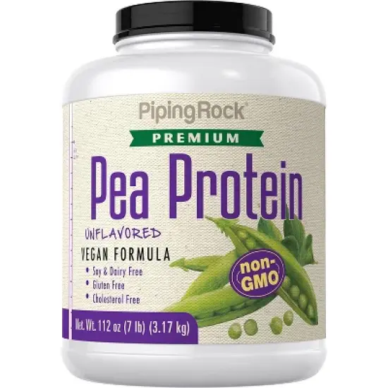 Piping Rock Pea Protein Powder | Unflavored | 7 lbs image {1}