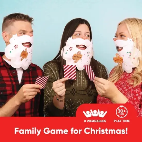 Big Dot of Happiness Jolly Santa Claus Beard Guessing Game, Fun Christmas Games for Kids and Adults,&nbsp;Family Guess Who Game, Friendsmas Party Card image {1}